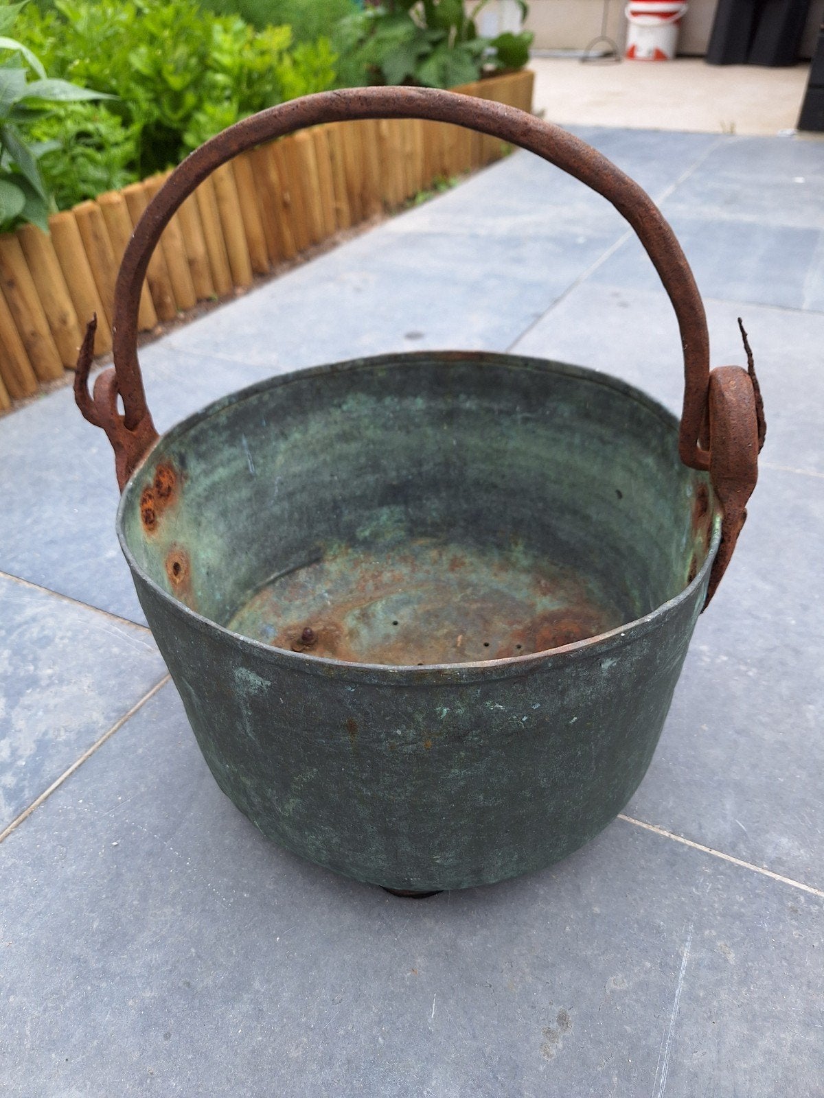 Koperen heksenketel, Ophalen, Rond, Metaal, Minder dan 30 cm
