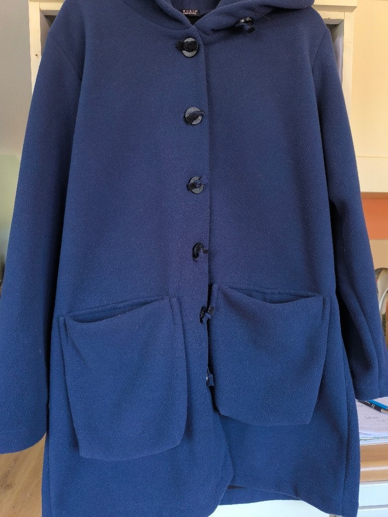 Boris industries jas met capuchon xl, Kleding | Dames, Boris Industries, Blauw, Maat 46/48 (XL) of groter, Ophalen of Verzenden
