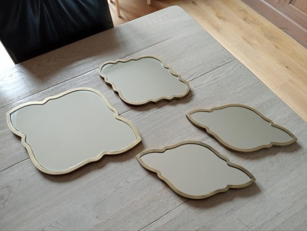 Set van 4 Lifestyle Home Collection wanddecoraties, Gebruikt, Hout, Decoratieobject, Ophalen of Verzenden