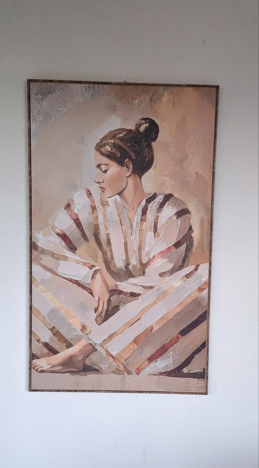 Schilderij Reinders 118x70 cm - Vrouw in kimono, Antiek en Kunst, Ophalen