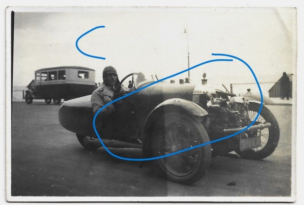 Morgan driewieler foto, Verzenden, Foto, Zo goed als nieuw, Voor 1940