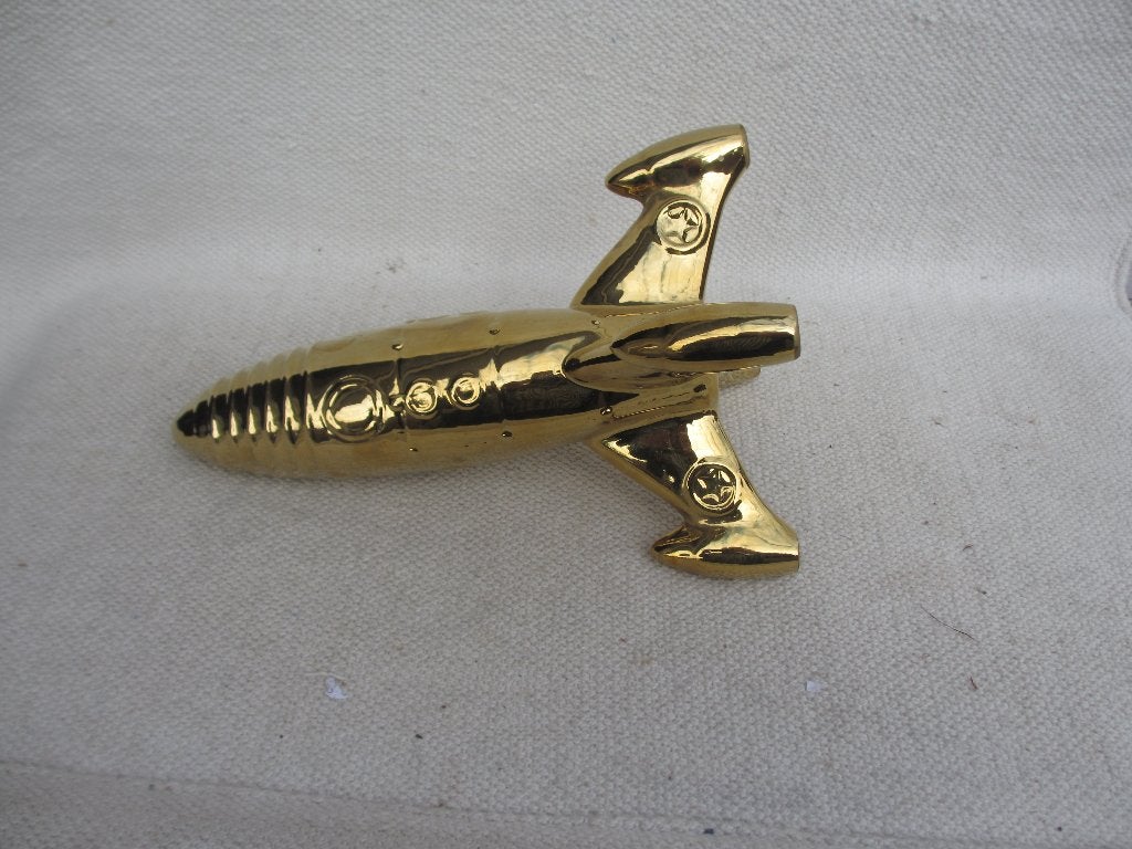 Seletti Gold My Spaceship sculptuur, Goud, Object, Steen/keramiek, 27 cm