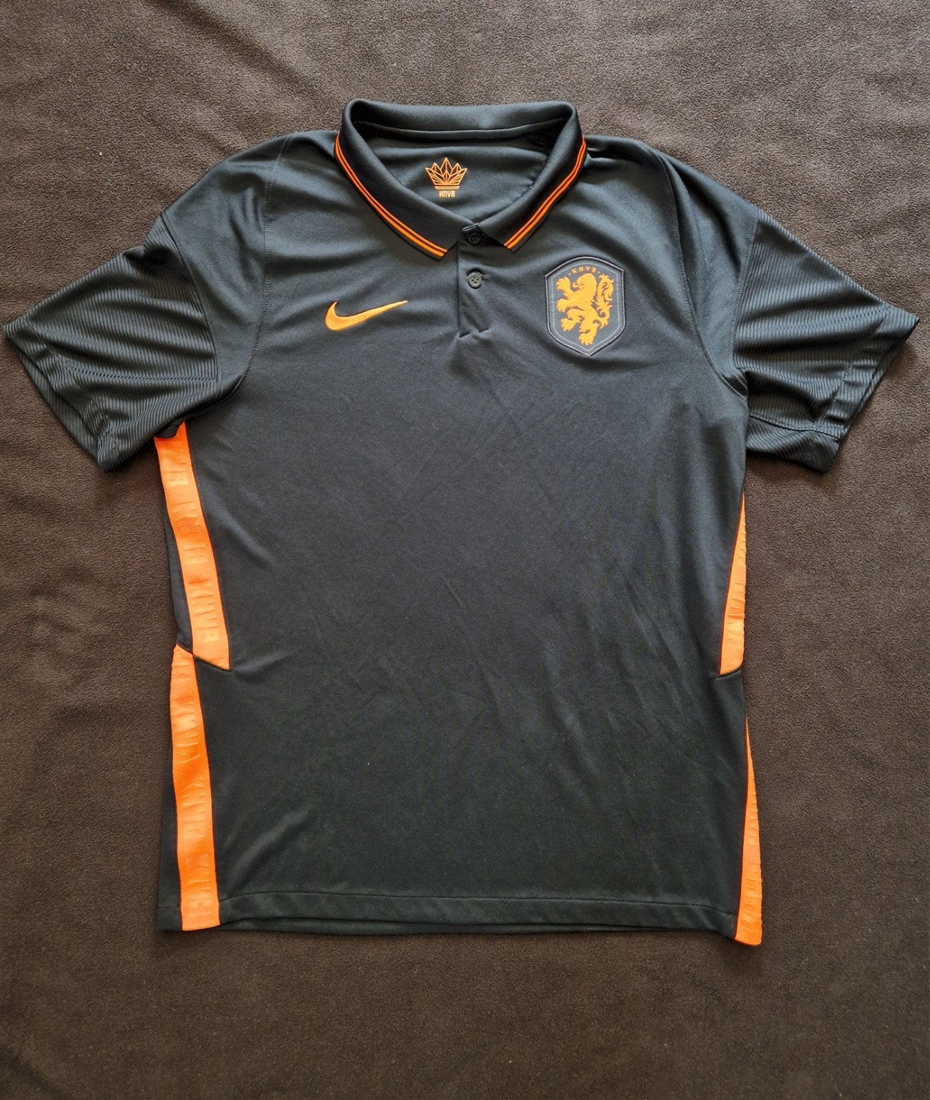 Nederlands elftal shirt  2020 Oranje KNVB uitshirt, Maat 52/54 (L), Zwart, Nike, Ophalen of Verzenden