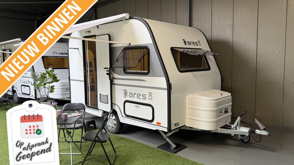 CARAVAN ARES 330 / 2025 / NIEUW / 4 PERSOONS / 710 KG, Caravans en Kamperen, Caravans, Overige merken, Bedrijf, Treinzit, 500 - 750 kg