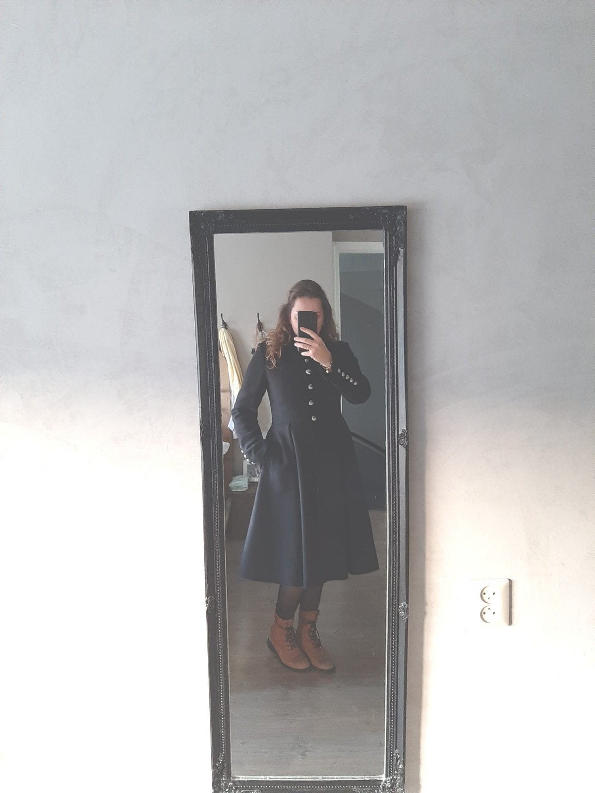 Prachtige mantel Burberry mt 40 m kl l, Maat 38/40 (M), Zwart, Ophalen of Verzenden, Zo goed als nieuw