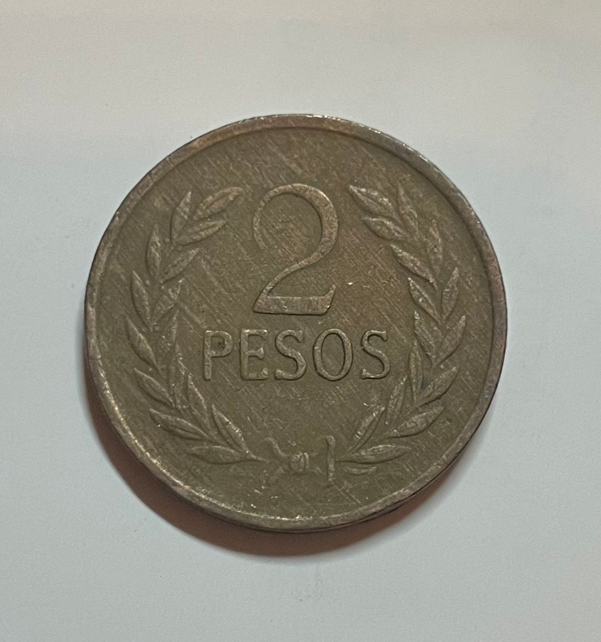 2 pesos Colombia 1977, Ophalen of Verzenden, Zuid-Amerika