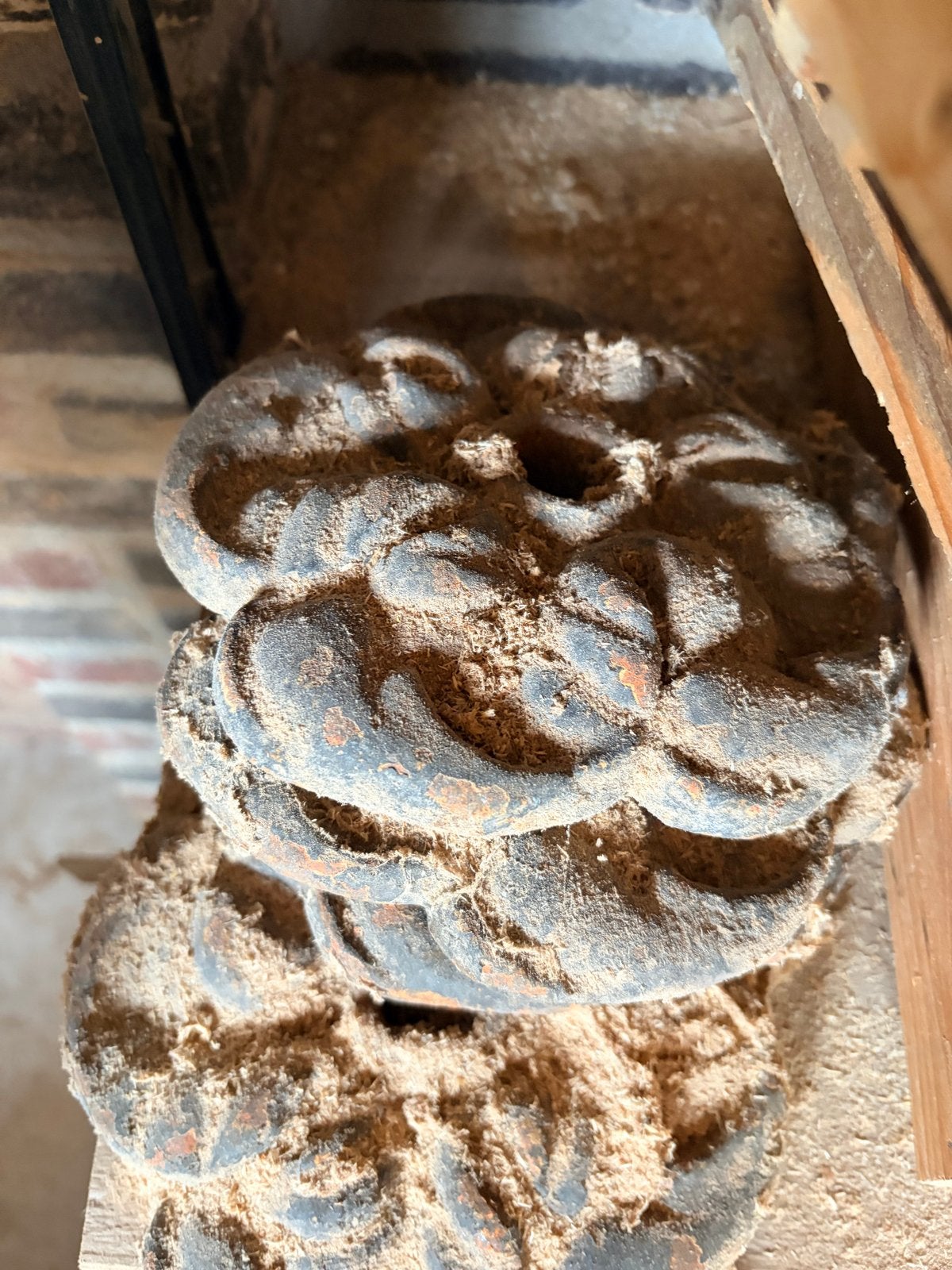10 stuks decoratieve rozetten van gietijzer, Ophalen of Verzenden