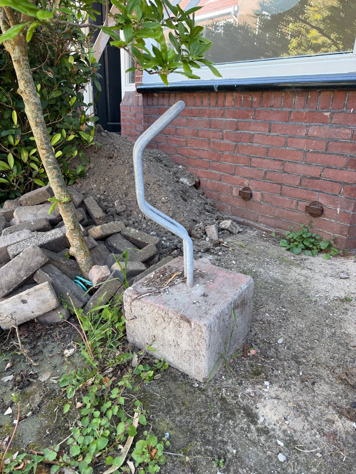 2x Fietsenrek met betonvoet - Stevig en verplaatsbaar, Ophalen, Gebruikt