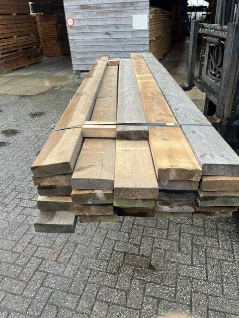 RESTPARTIJ GEIMPREGNEERDE BALKEN, Tuin en Terras, Ophalen, Zo goed als nieuw, 250 cm of meer, Balken