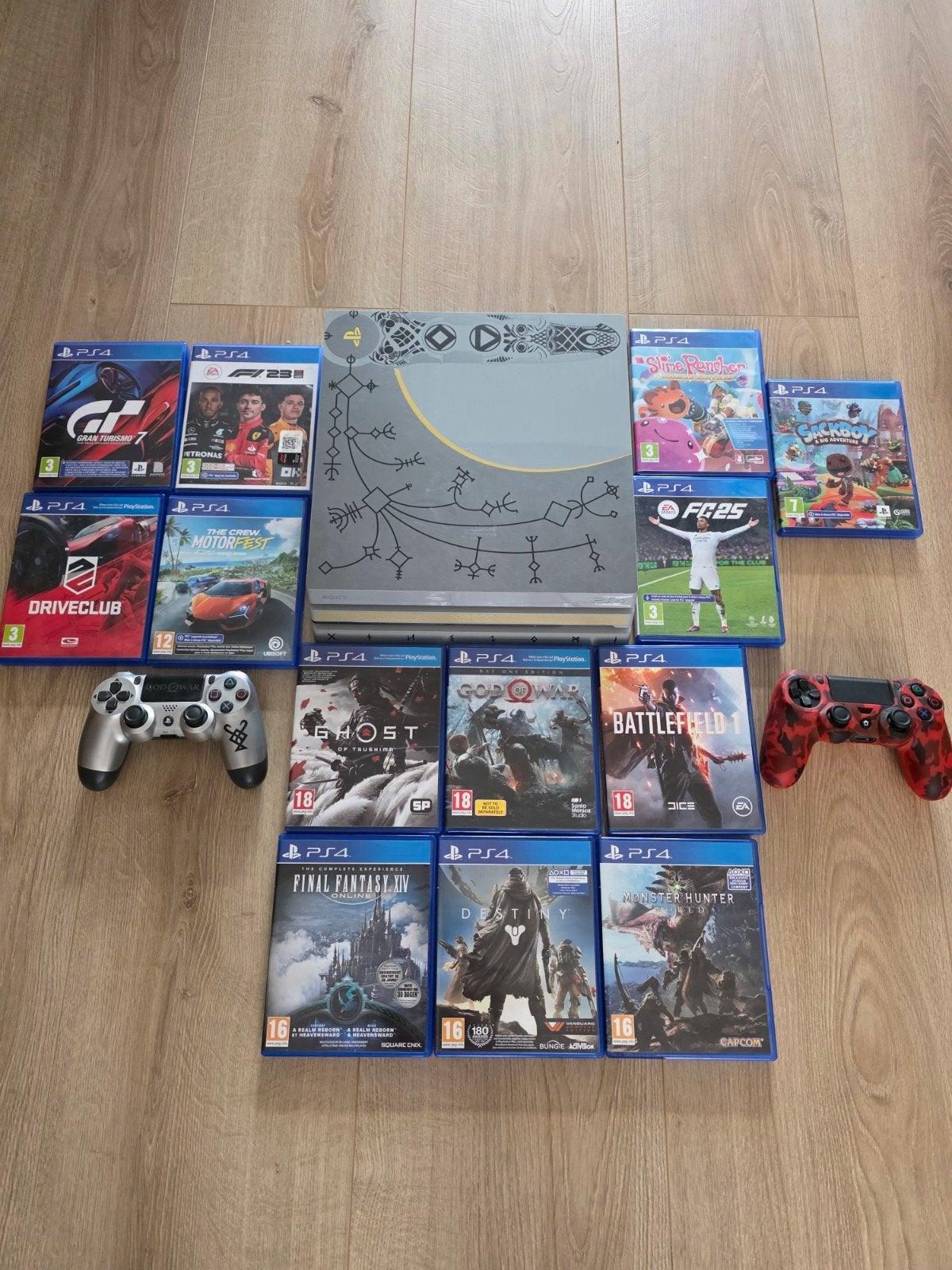 PS4 Pro 1TB God of War Limited Edition + Controller, Gebruikt, Ophalen of Verzenden, Met harde schijf, 1 TB