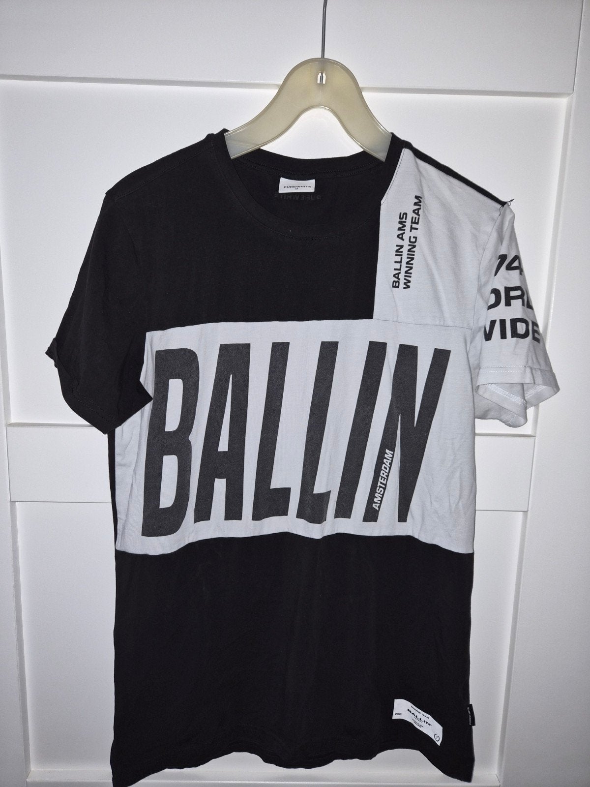 Ballin PureWhite Heren T-shirt Maat M blauw/Wit, Ballin PureWhite, Maat 48/50 (M), Zwart, Ophalen of Verzenden