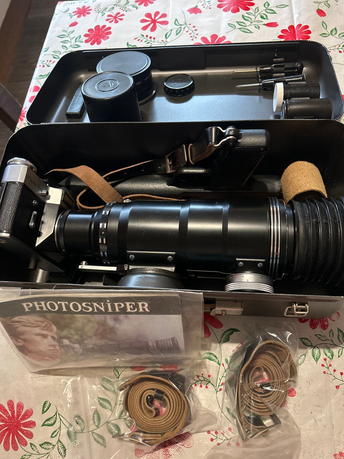 Zenit Photosniper FS-3 met Tair-3-FS en Helios-44-2 lens, Audio, Tv en Foto, Fotocamera's Analoog, Ophalen, Zo goed als nieuw