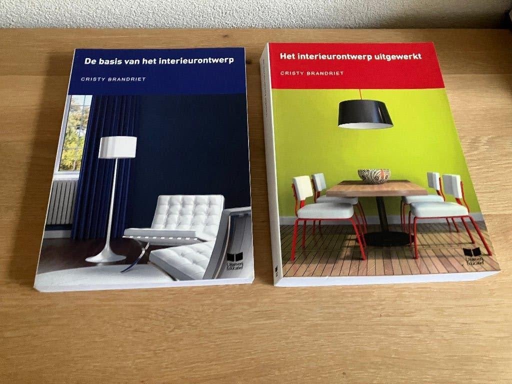 De Basis van het Interieurontwerp 1 & 2 uitgewerkt 2013/2014, Boeken, Cristy Brandriet, Zo goed als nieuw, Alpha, HBO