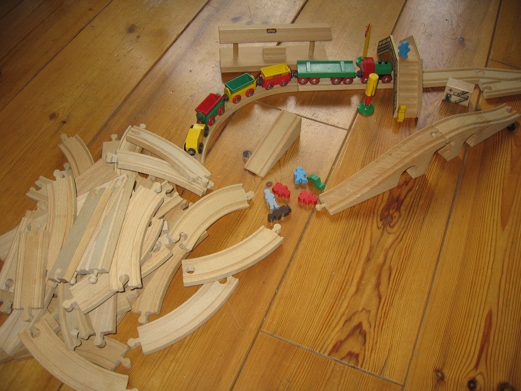 Brio houten treinset, Ophalen, Zo goed als nieuw, Overige typen