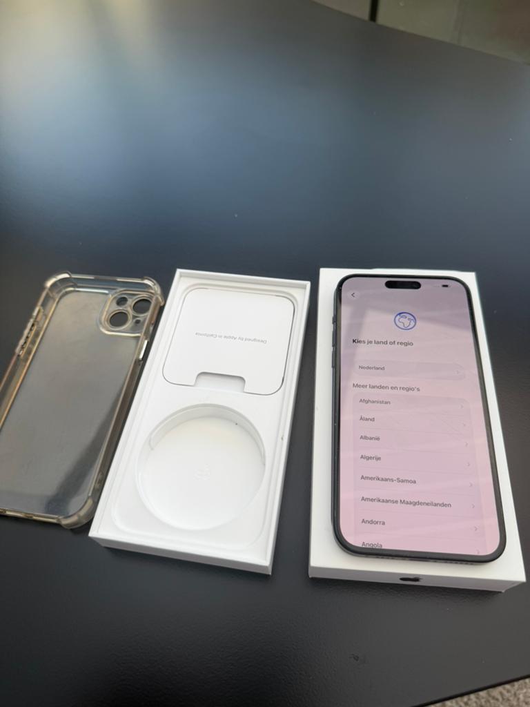 Apple Iphone 15 Plus 128Gb doos + hoesje nette staat, Telecommunicatie, Mobiele telefoons | Apple iPhone, Gebruikt, 128 GB, Zonder abonnement