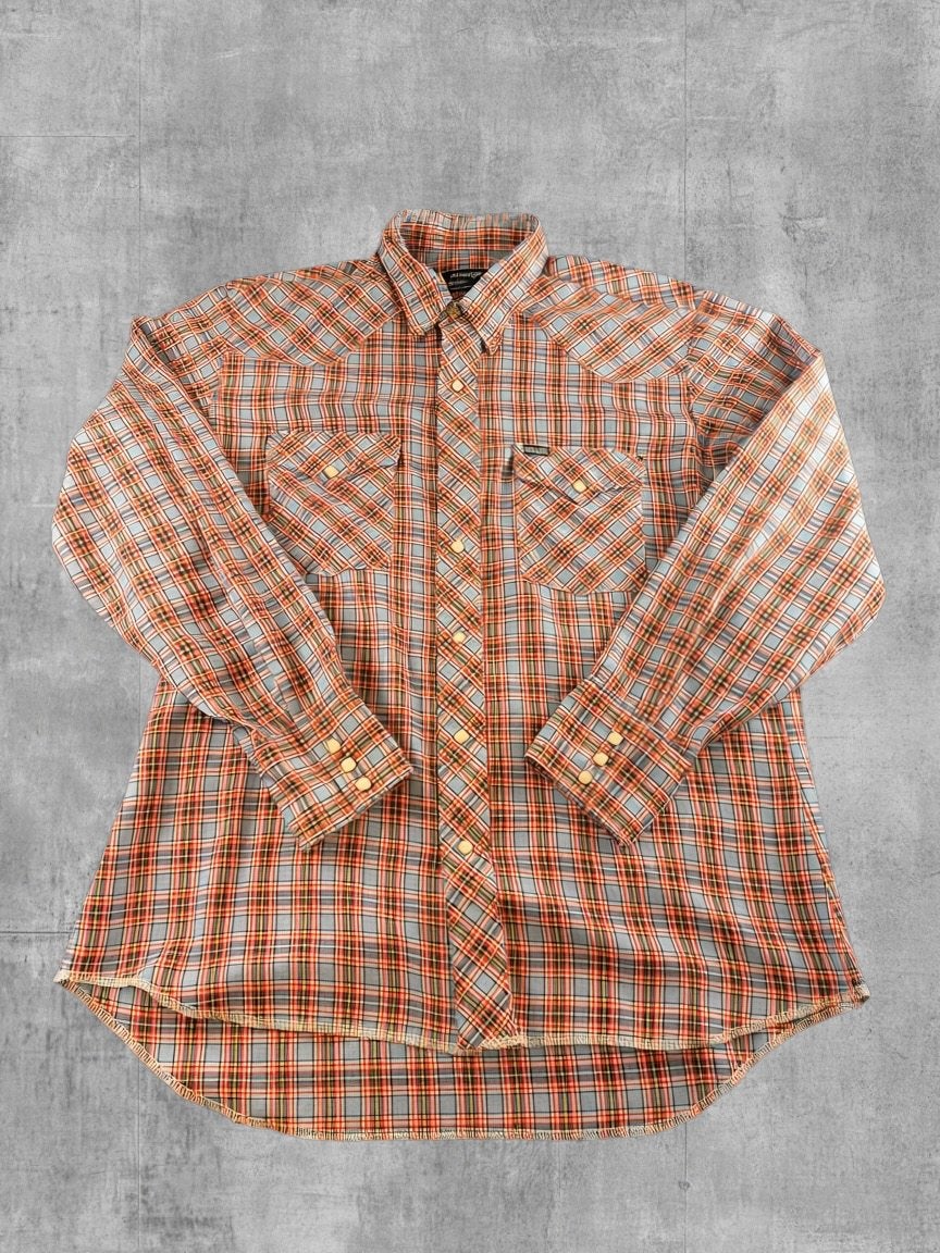 Wrangler blouse meerkleurig geruit heren maat L overhemd, Zo goed als nieuw, Halswijdte 41/42 (L), ProductSafetyEU@kontoorbrands.com