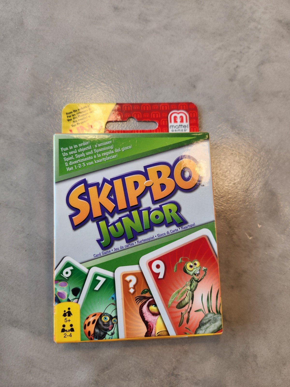 Skip-Bo Junior Kaartspel - Mattel Games, Een of twee spelers, Ophalen of Verzenden, Zo goed als nieuw, Mattel Games