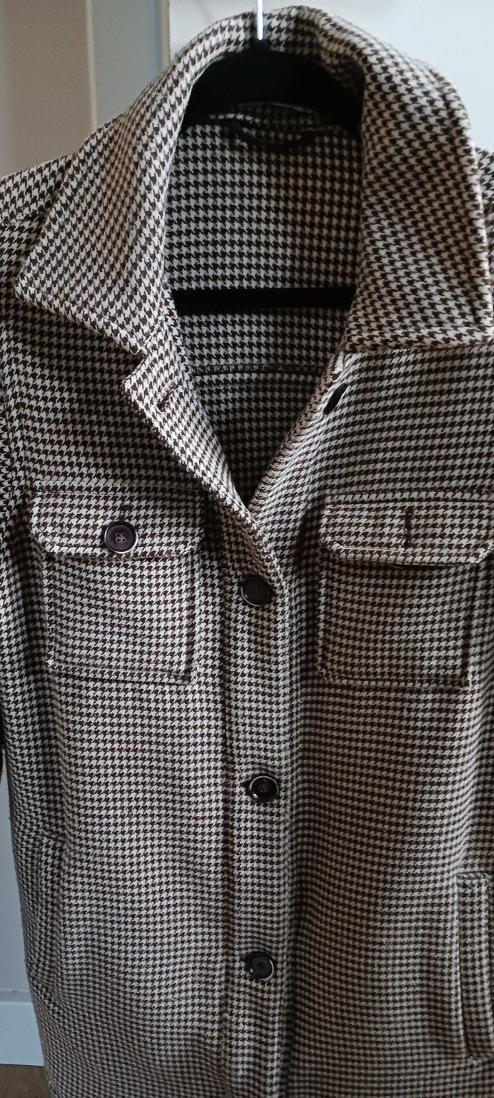 Geruite shacket jas - Bruin/Beige, Bruin, Ophalen of Verzenden, Onbekend, Maat 36 (S)