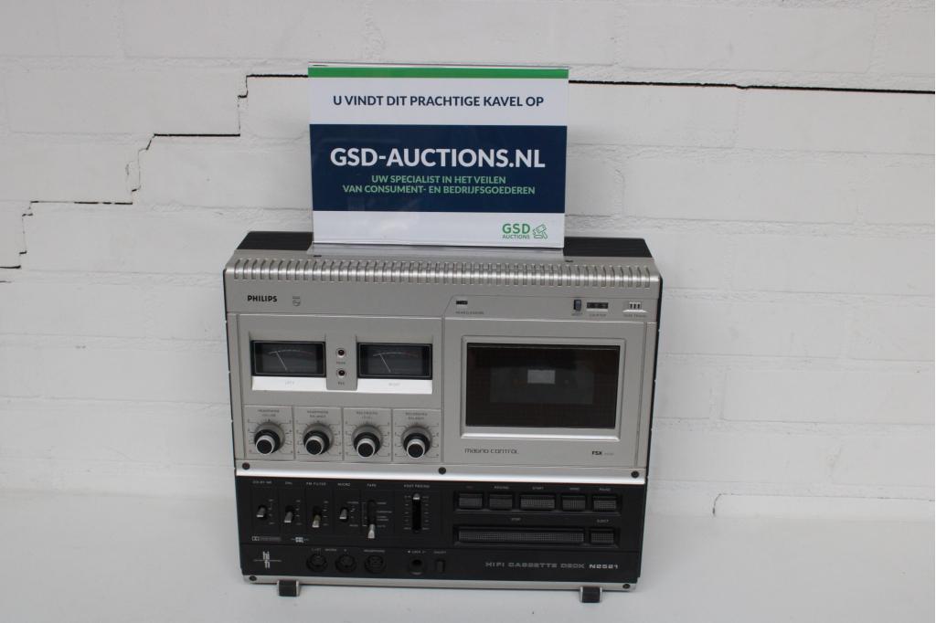 Vintage Philips Cassette Deck N2521, Audio, Tv en Foto, Cassettedecks, Ophalen of Verzenden, Niet ingevuld, Niet ingevuld, Niet ingevuld