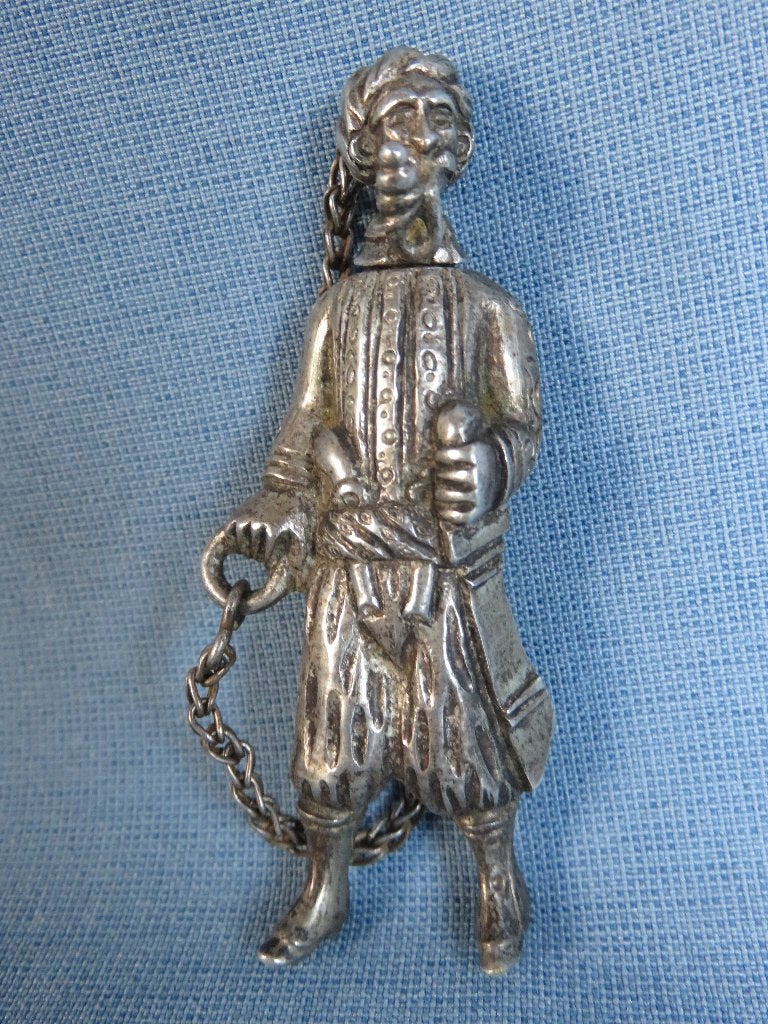 Beeldje van Ottomaan man in zilver - 18e - 19e eeuw, Ophalen of Verzenden, Zilver