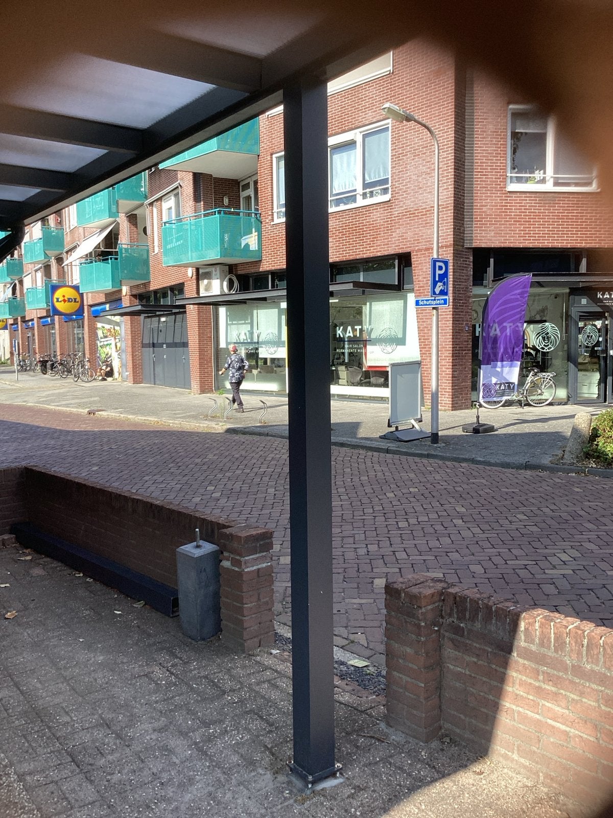 Te koop, poer met  aluminium paal, Tuin en Terras, Ophalen