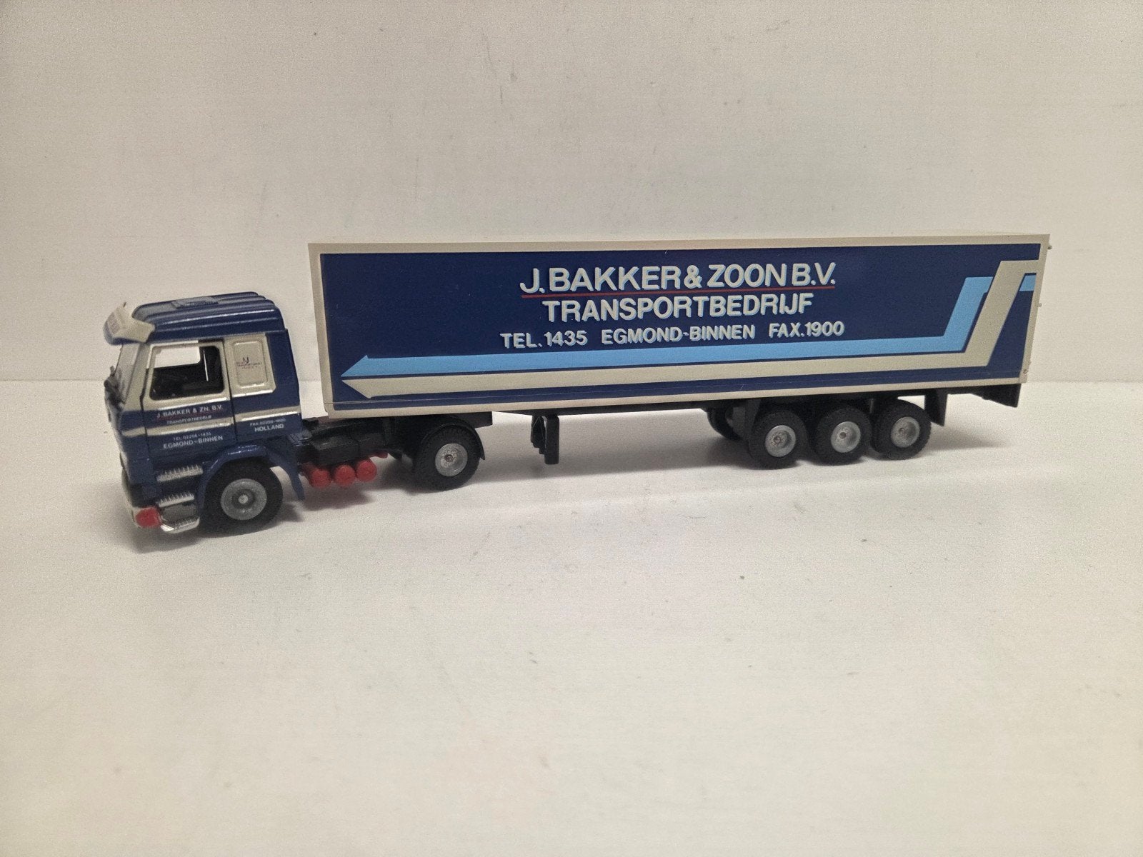 Tekno Scania 143 J Bakker Egmond-Binnen, Hobby en Vrije tijd, Modelauto's | 1:50, ., Zo goed als nieuw, ., Ophalen of Verzenden