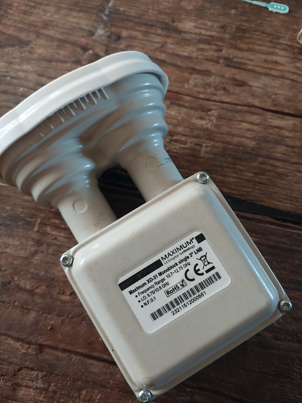 Maximum XO-31 Monoblock single 3 LNB, Ophalen of Verzenden, Gebruikt, (Schotel)antenne, Overige merken