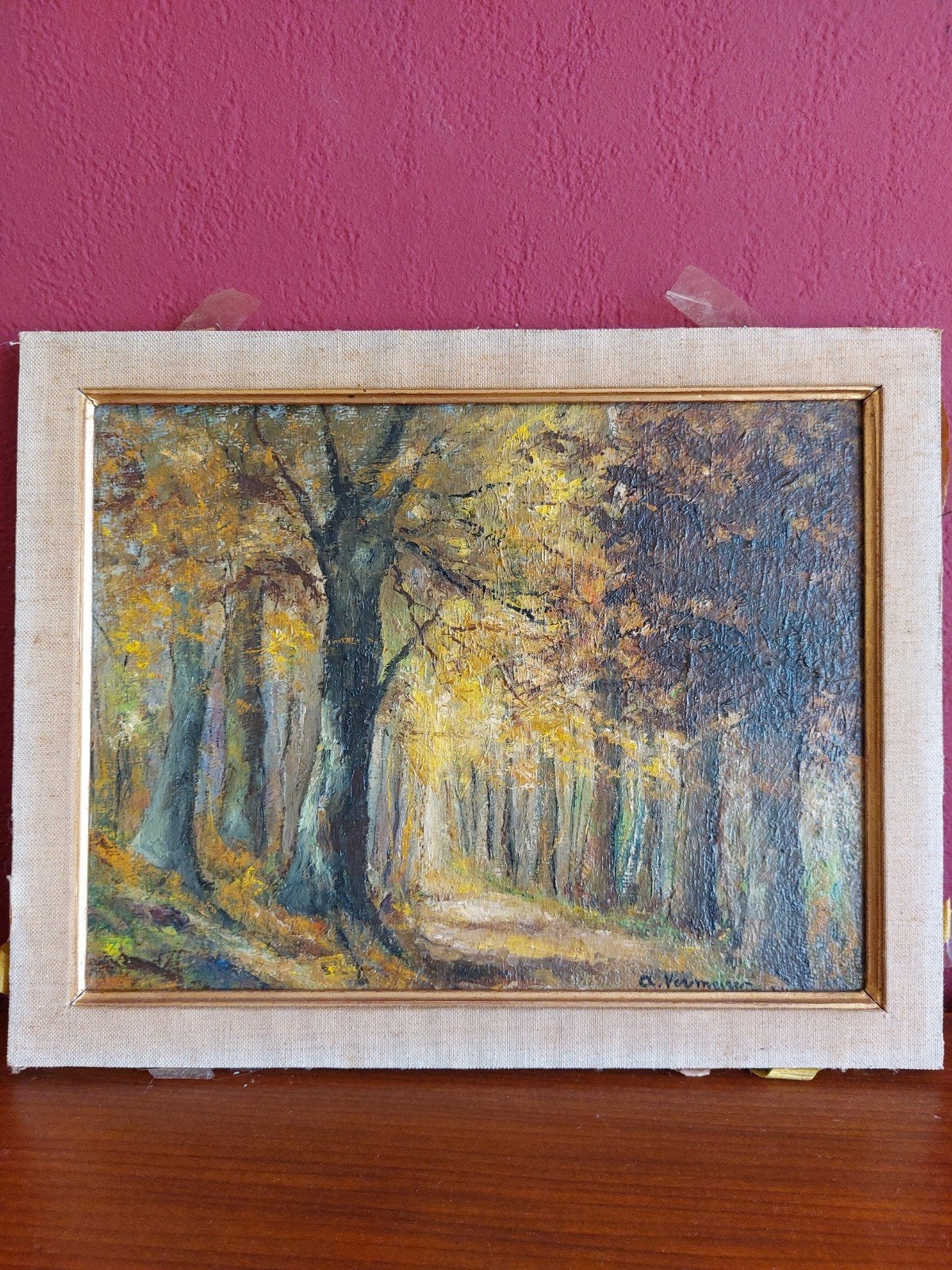 Schilderij, bos!, Antiek en Kunst, Ophalen of Verzenden