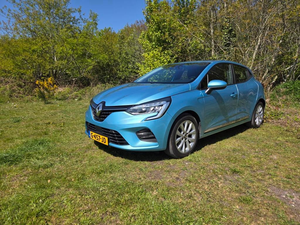 Renault Clio 1.0 TCe 100pk 2019 MJ2020 BleuCeladon, Auto's, Voorwielaandrijving, Stof, Blauw, 100 pk