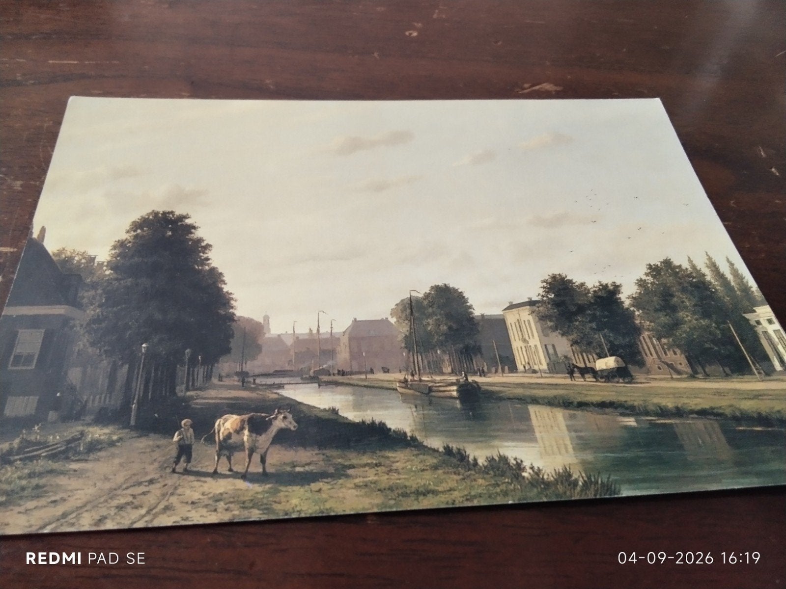 Kunstkaart George Lourens Kiers - Gezicht op de Vaart  Assen, Verzamelen, Ophalen of Verzenden