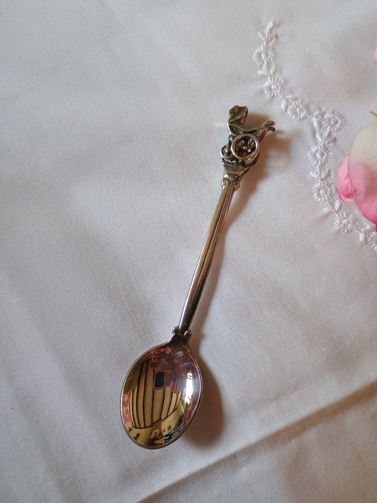 Oud 3D lepeltje kinderwagen, Antiek en Kunst, Ophalen of Verzenden