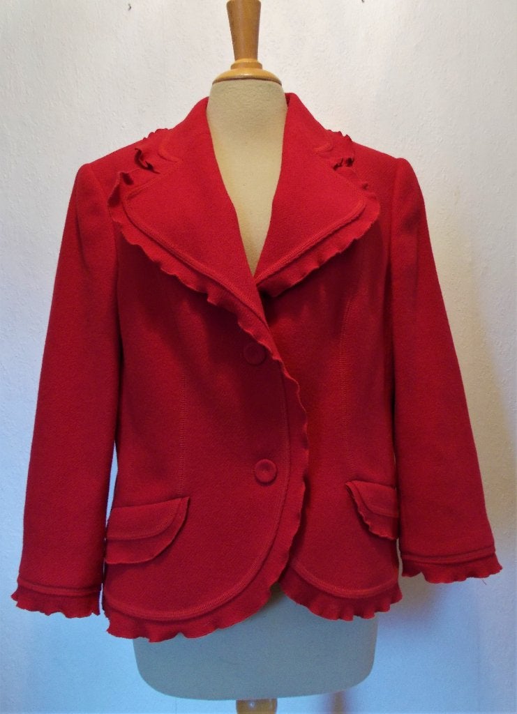 Apart rood wollen jasje van Blacky Dress (Berlin) 42, Verzenden, Maat 42/44 (L), Zo goed als nieuw, Jasje