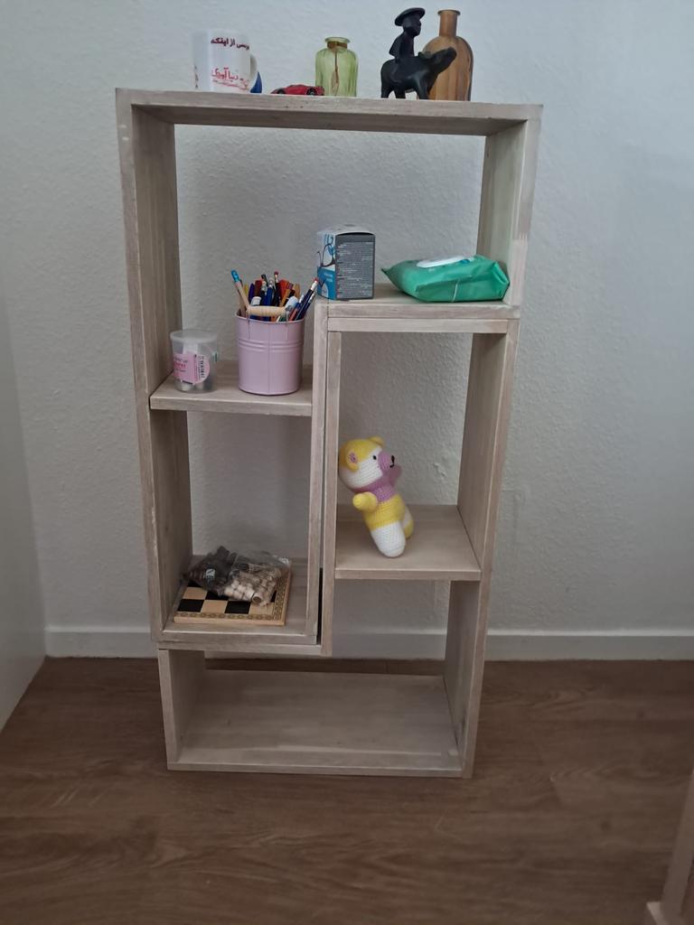 2 Moderne Houten Boekenkast/Opbergrek - Witgewassen, Ophalen, Zo goed als nieuw