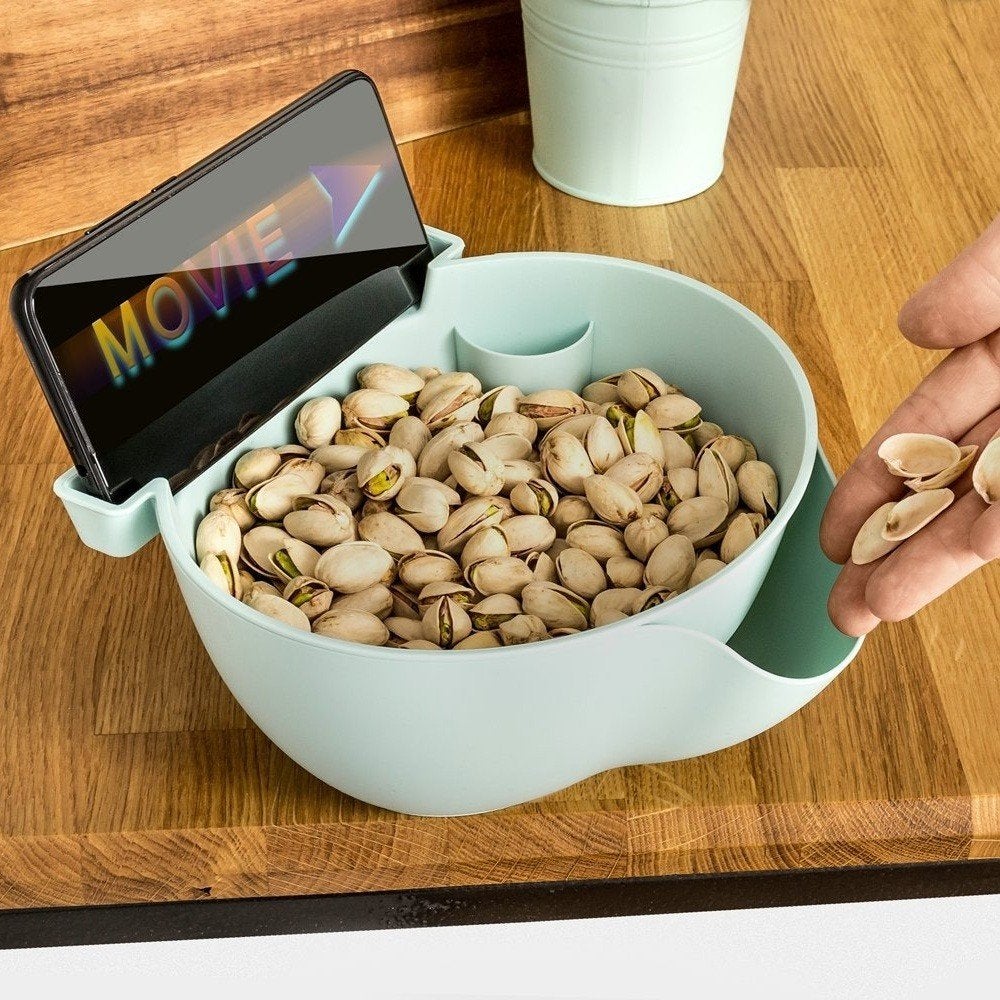 Snackkom met smartphone houder - Lazy snack bowl, Huis en Inrichting, Kunststof, Nieuw, Ophalen of Verzenden, Overige merken