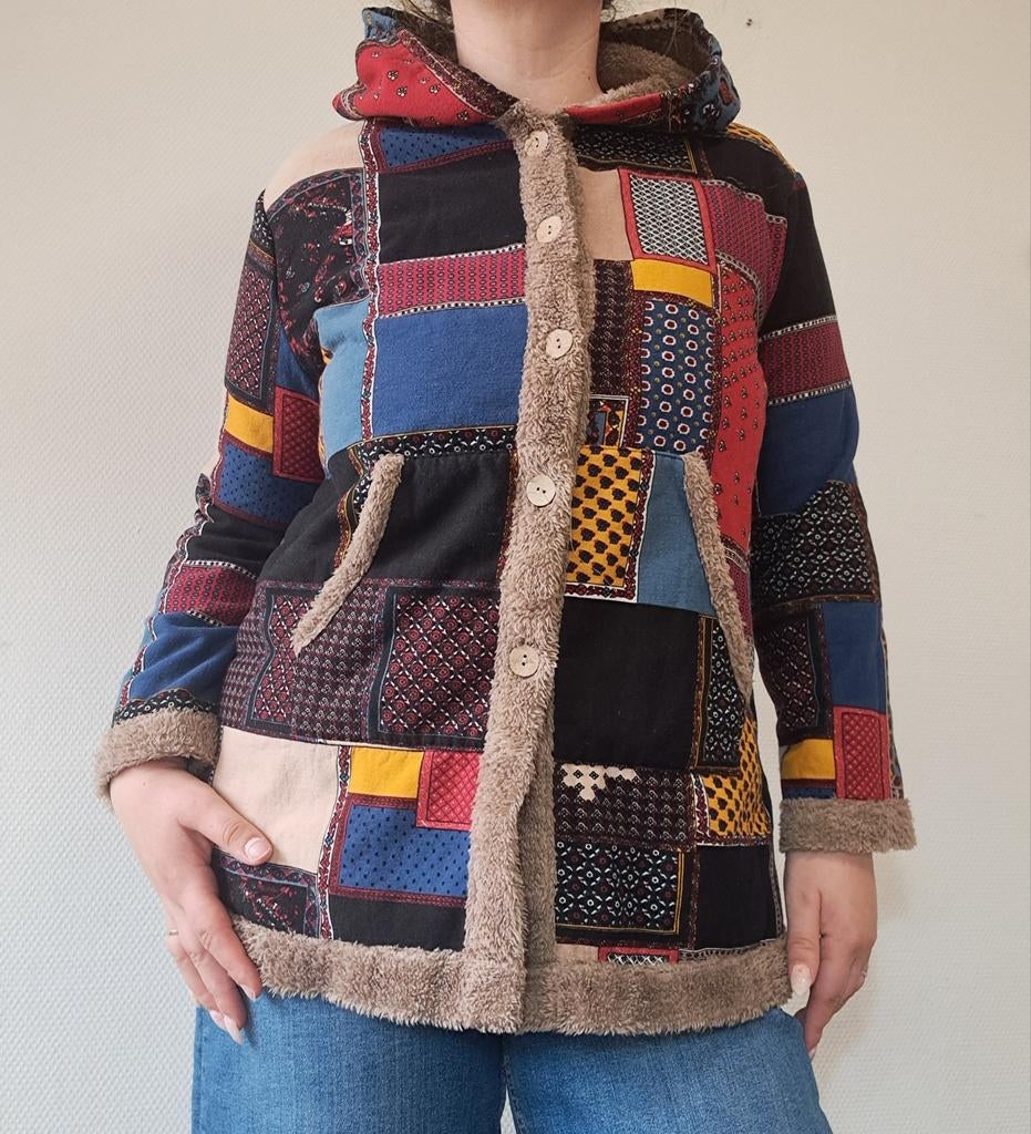 Patchwork Jas Maat M - Kleine Beschadiging, Maat 38/40 (M), Overige kleuren, Ophalen of Verzenden, Zoe GoTo
