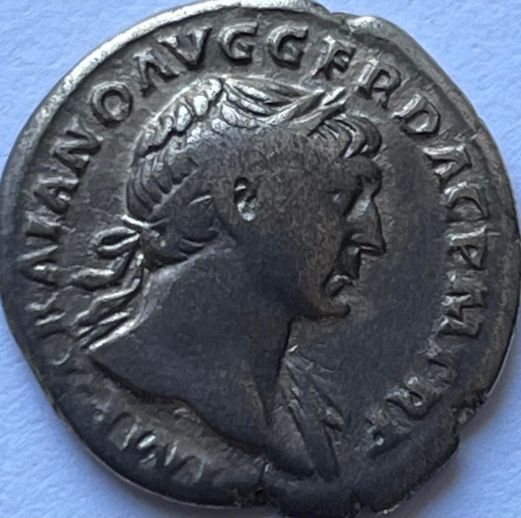 Romeinse Rijk zilveren denarius Trajanus, Postzegels en Munten, Munten | Europa | Niet-Euromunten, Ophalen of Verzenden, Overige landen
