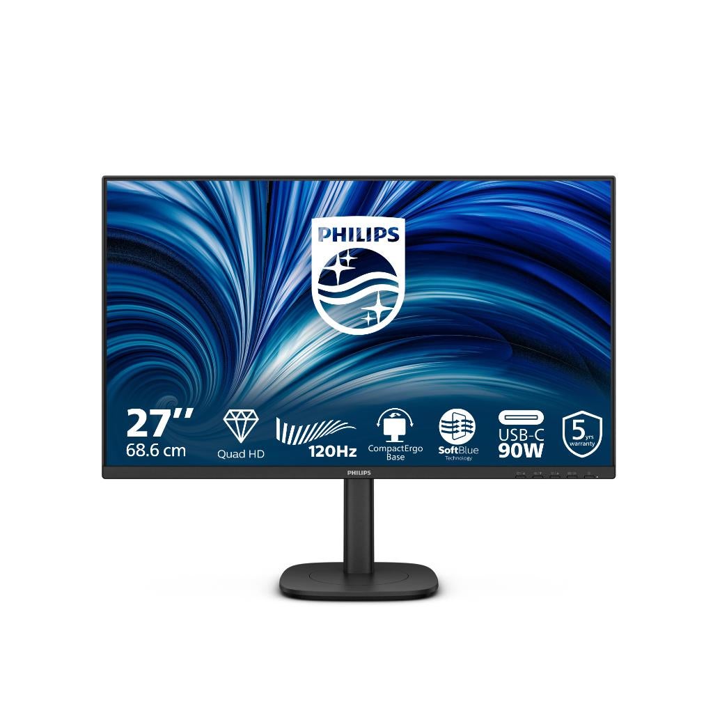 Philips 27B2U3601/00 Monitor (27 inch - QHD - 120Hz - USB-C, Computers en Software, Monitoren, Kandnelektronica@gmail.com, Philips
