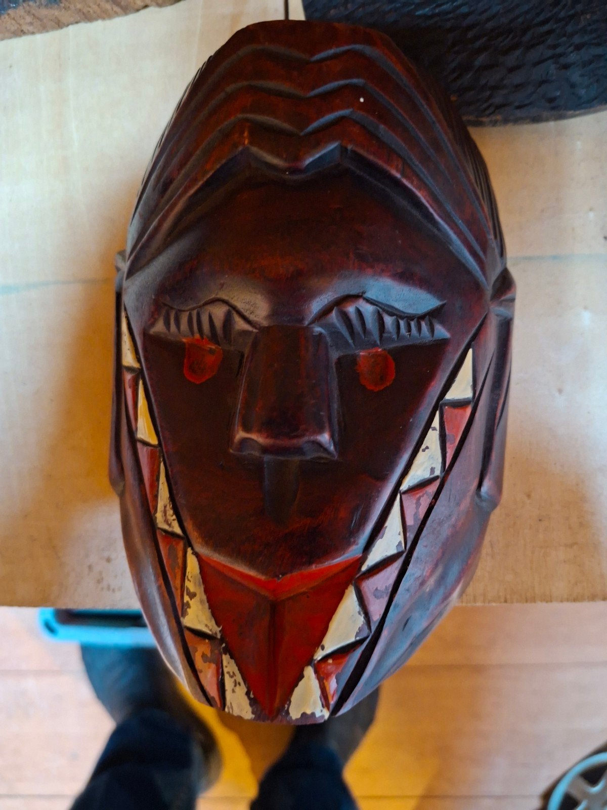 Handgesneden houten masker - Afrikaanse kunst, Hout, Gesneden, Afrika, Masker