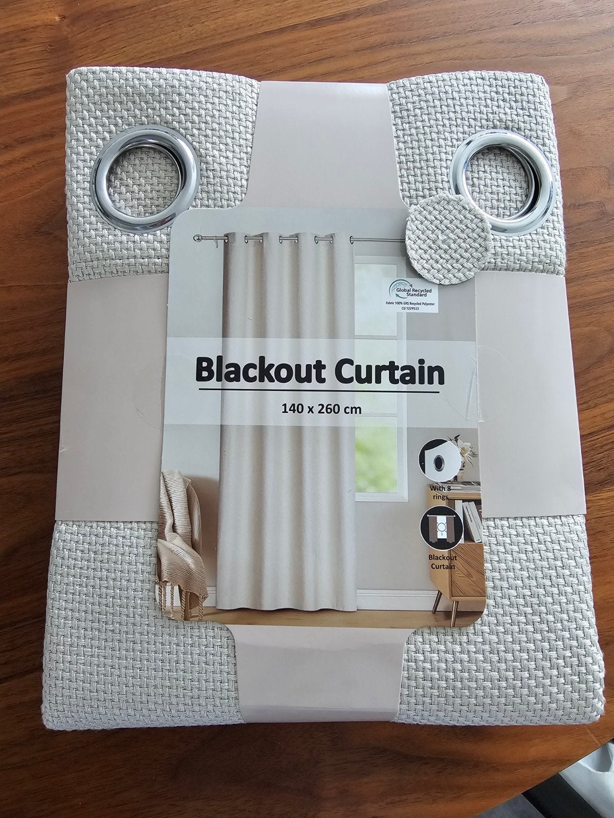 2 Nieuwe Gordijnen Action - Net Curtain & Blackout Curtain, Huis en Inrichting, Overige merken, Nieuw, Ophalen of Verzenden, 260 cm