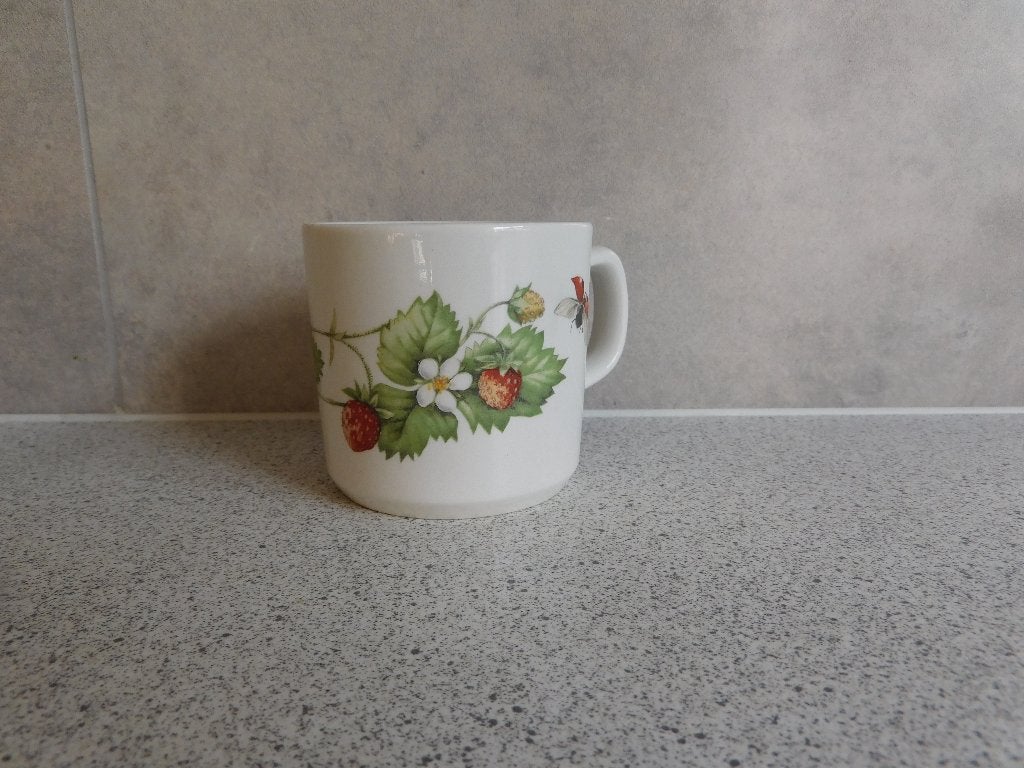 Mok Aardbei Bosvruchten Wedgwood Marjolein Bastin, Landelijk/Boerenbont, Zo goed als nieuw, Mok, Ophalen of Verzenden