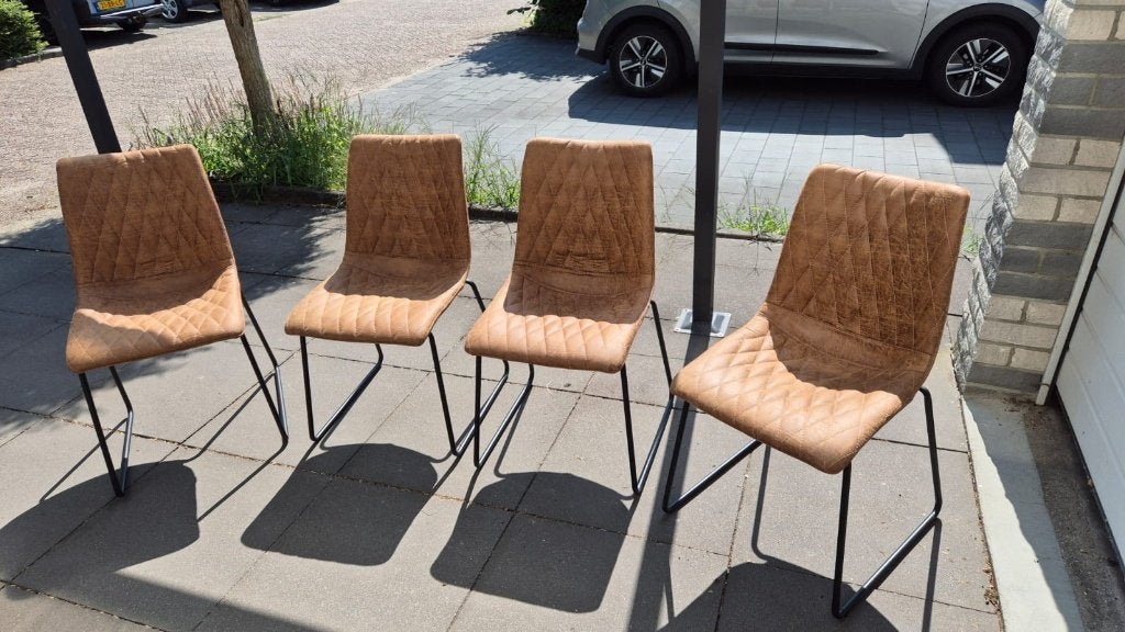 eetkamer stoelen, Ophalen, Bruin, Overige materialen, Zo goed als nieuw