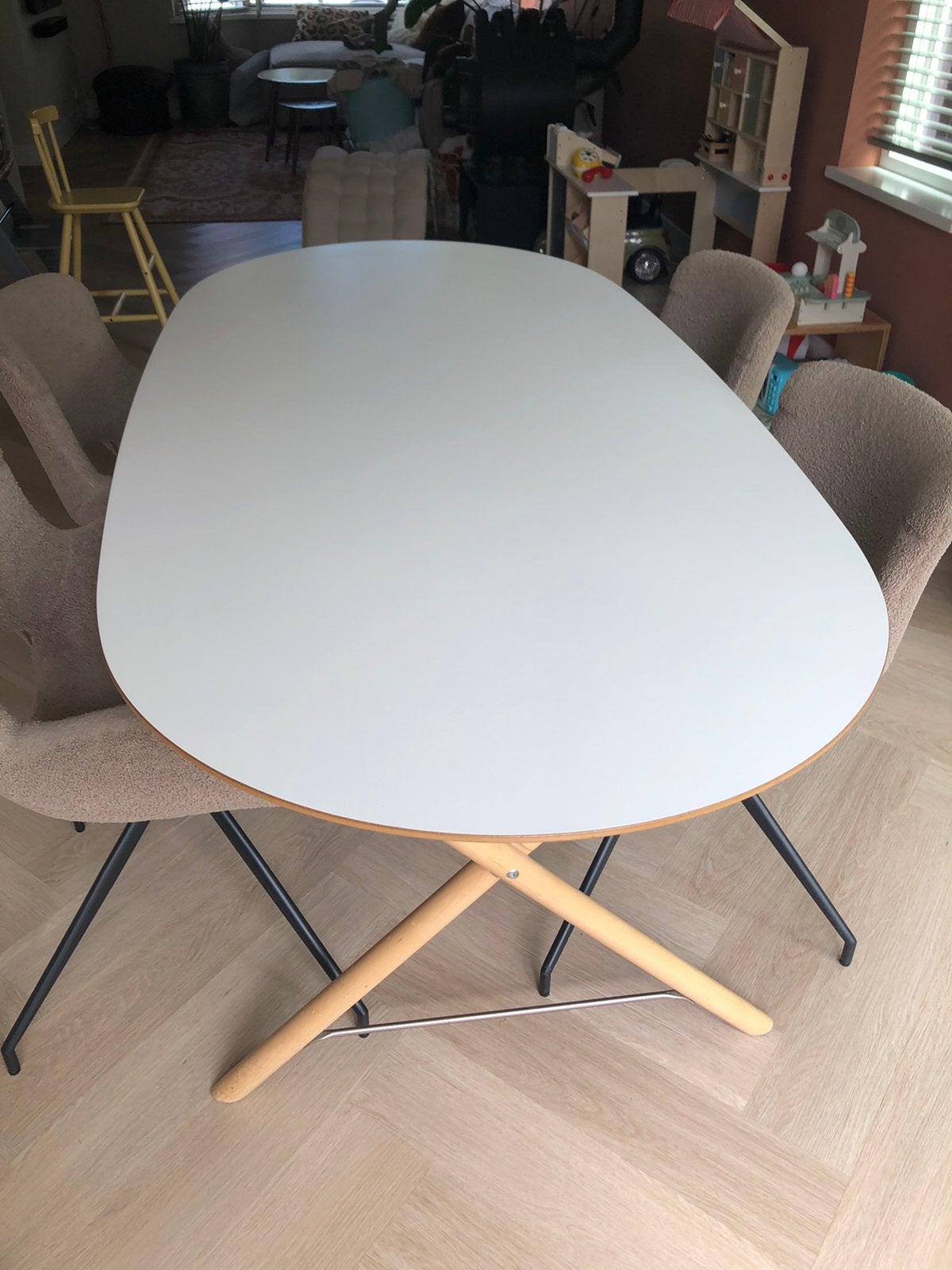Ikea ovale eetkamertafel, Ophalen, Gebruikt, 200 cm of meer, 50 tot 100 cm