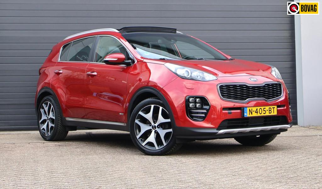 Kia Sportage 1.6 T-GDI 4WD GT-Line Pano/Leder/Automaat/Netje, Auto's, Gebruikt, 4 cilinders, Leder, Bedrijf