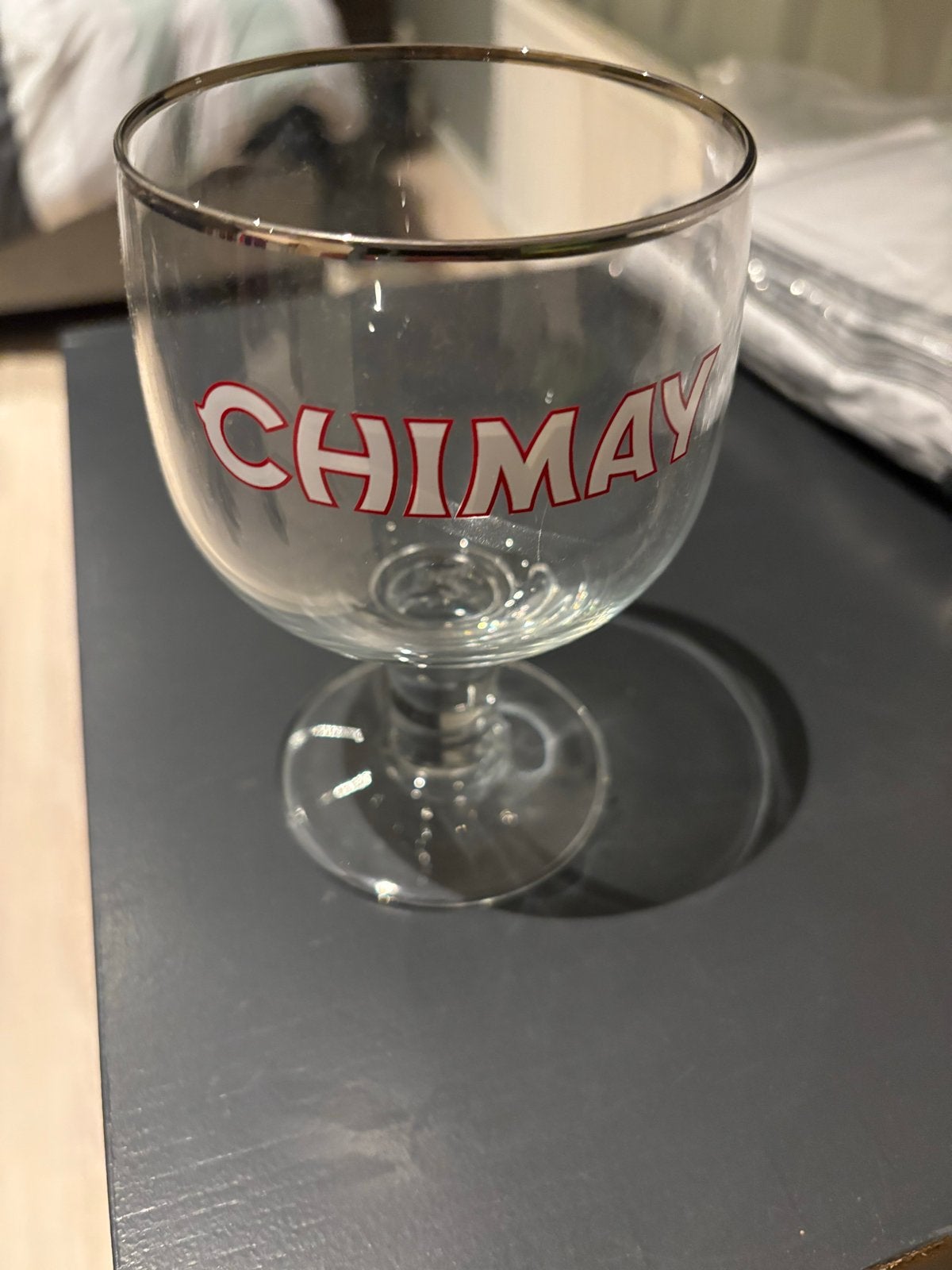Chimay bierglas - Zo goed als nieuw, Ophalen of Verzenden, Zo goed als nieuw, Overige merken, Glas