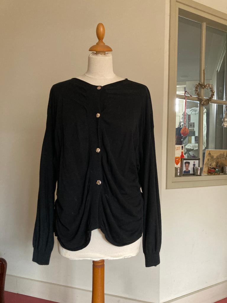 Vest, Ophalen of Verzenden, Zo goed als nieuw, Zwart