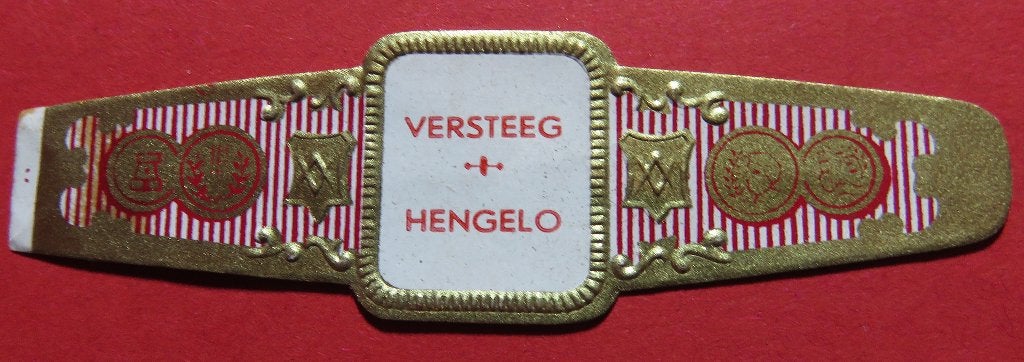 Sigarenbandje Reclamebandje Versteeg Hengelo, Verzamelen, Verzenden, Gebruikt, Sigarenbandjes