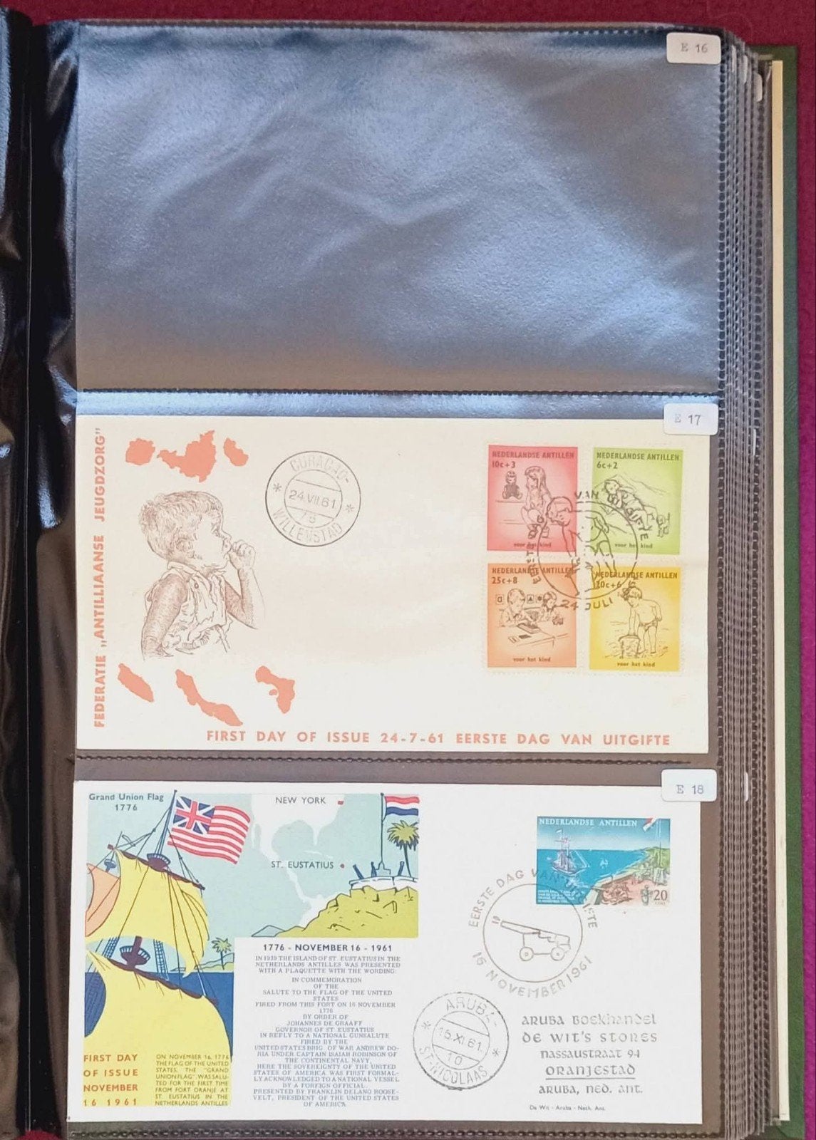 Eerstedag Enveloppen Nederlandse Antillen E17 t/m E109, Ophalen of Verzenden