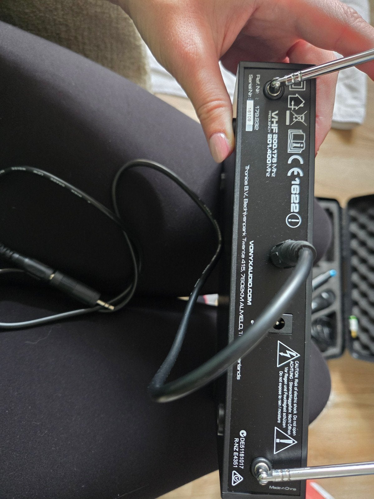Vonyx Karaoke Set met 2 Microfoons en Ontvanger, Ophalen of Verzenden, Zo goed als nieuw, Complete set
