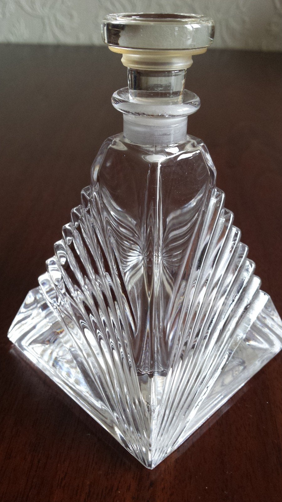 Antieke art deco kristallen parfumflesje, Antiek en Kunst, Ophalen of Verzenden