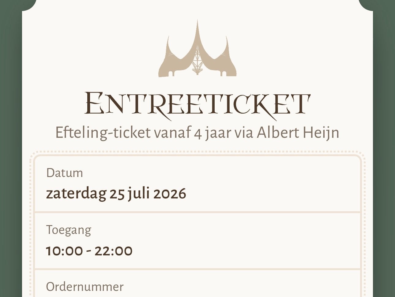 2 eftelingkaartjes + parkeerticket, Tickets en Kaartjes, Twee personen, Ticket of Toegangskaart